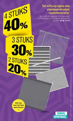 Karwei op bijna alle standaardmaten raamdecoratie aanbieding