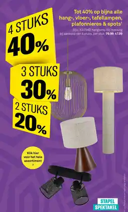 Karwei op bijna alle hang, vloer, tafellampen, plafonnieres & spots aanbieding