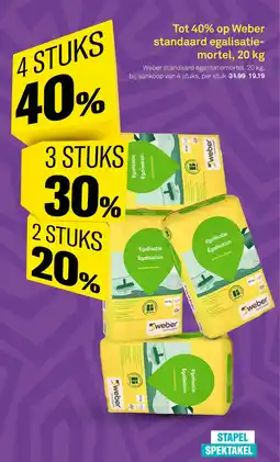 Karwei op Weber standaard egalisatie mortel aanbieding