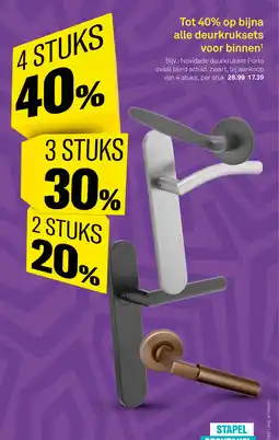 Karwei op bijna alle deurkruksets aanbieding