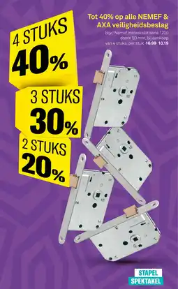 Karwei op alle NEMEF & AXA veiligheidsbeslag aanbieding