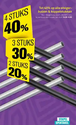 Karwei op alle steiger buizen & koppelstukken aanbieding