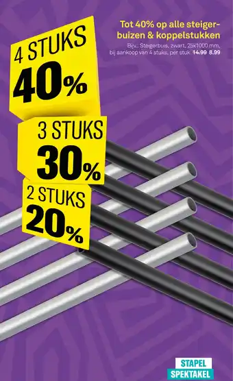 Karwei op alle steiger buizen & koppelstukken aanbieding