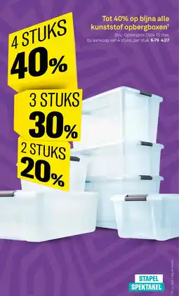 Karwei op bijna alle kunststof opbergboxen aanbieding