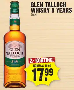 Super Dirck 3 Glen talloch whisky 8 years aanbieding