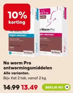 Pets Place No worm Pro ontwormingsmiddelen aanbieding
