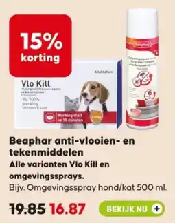 Pets Place Beaphar anti-vlooien en tekenmiddelen aanbieding