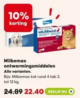 Pets Place Milbemax ontwormingsmiddelen aanbieding