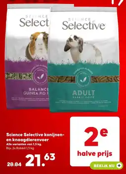 Pets Place Science Selective konijnen en knaagdierenvoer aanbieding