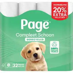 Albert Heijn Page Compleet schoon gerecycled toiletpapier aanbieding