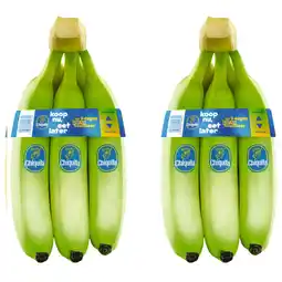 Albert Heijn Chiquita Groene bananen 2-pack aanbieding