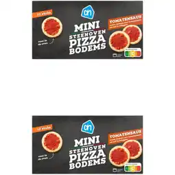 Albert Heijn AH Steenoven pizzabodems mini 2-pack aanbieding