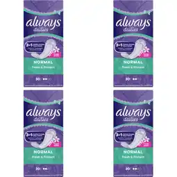 Albert Heijn Always Dailies Fresh Normal 4-pack aanbieding