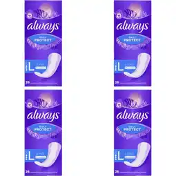 Albert Heijn Always Dailies Protect Long 0% 4-pack aanbieding