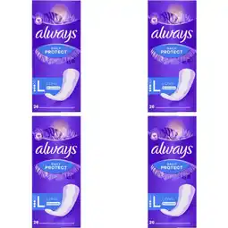 Albert Heijn Always Dailies Protect Long 0% 4-pack aanbieding