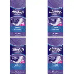 Albert Heijn Always Dailies Protect Long Fresh 4-pack aanbieding