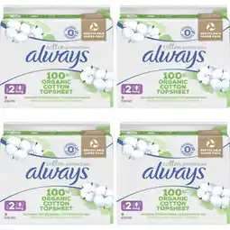 Albert Heijn Always Maandverband Cotton Long 4-pack aanbieding
