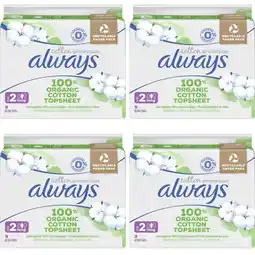 Albert Heijn Always Maandverband Cotton Long 4-pack aanbieding