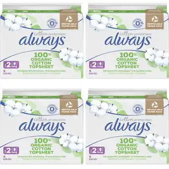 Albert Heijn Always Maandverband Cotton Long 4-pack aanbieding
