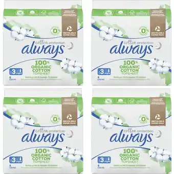 Albert Heijn Always Maandverband Cotton Night 4-pack aanbieding