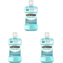 Albert Heijn Listerine Mondspoeling cool mint 3-pack aanbieding
