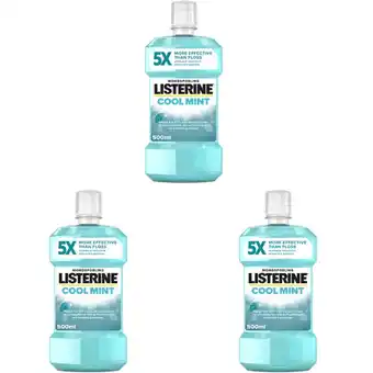 Albert Heijn Listerine Mondspoeling cool mint 3-pack aanbieding