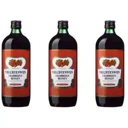 Albert Heijn Vruchtenwijn frambozen-bessen 3-pack aanbieding