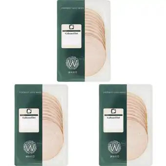 Albert Heijn Wahid Kalkoenfilet plakjes naturel 3-pack aanbieding