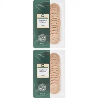 Albert Heijn Wahid Kipgrillworst plakjes chilipeper 2-pack aanbieding