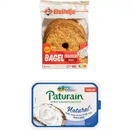 Albert Heijn Bolletje Bagel Cracker Paturain Naturel pakket aanbieding