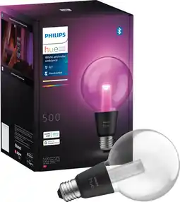 Coolblue Philips Hue Lightguide Globe White and Color E27 aanbieding
