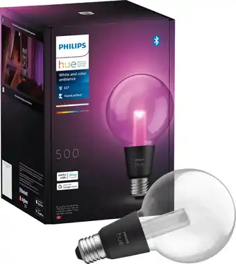 Coolblue Philips Hue Lightguide Globe White and Color E27 aanbieding