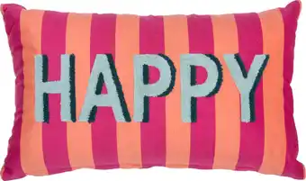 Intratuin Intratuin sierkussen Velvet roze / oranje 30 x 50 cm aanbieding