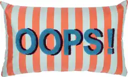 Intratuin Intratuin sierkussen Velvet blauw / oranje 30 x 50 cm aanbieding