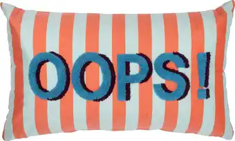 Intratuin Intratuin sierkussen Velvet blauw / oranje 30 x 50 cm aanbieding