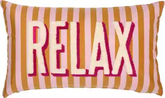 Intratuin Intratuin sierkussen Velvet roze / geel 30 x 50 cm aanbieding