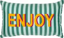 Intratuin Intratuin sierkussen Velvet groen / blauw 30 x 50 cm aanbieding