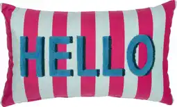 Intratuin Intratuin sierkussen Velvet roze / blauw 30 x 50 cm aanbieding