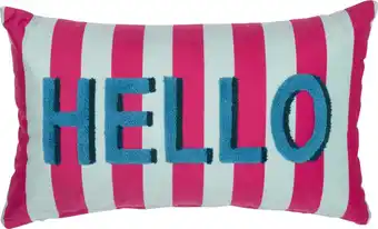 Intratuin Intratuin sierkussen Velvet roze / blauw 30 x 50 cm aanbieding