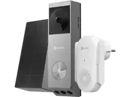 MediaMarkt Ezviz Bundle Ep3x Pro + Ch1 Slimme Deurbel Zilver aanbieding