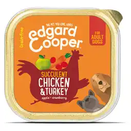 Pets Place Edgard&Cooper Kuipje Chicken Turkey Adult - Hondenvoer - Kip Kalkoen Appel 150 g Graanvrij aanbieding