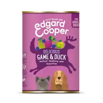 Pets Place Edgard&Cooper Blik Game Duck Adult - Hondenvoer - Wild Eend Rode Biet 400 g Graanvrij aanbieding