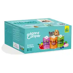 Pets Place Edgard&Cooper Blik Multipack Dog Adult - Hondenvoer - Kip Wild Lam 6x400 g aanbieding