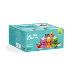 Pets Place Edgard&Cooper Blik Multipack Dog Adult - Hondenvoer - Kip Wild Lam 6x400 g aanbieding