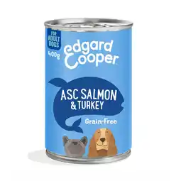 Pets Place Edgard&Cooper Blik Salmon Turkey Adult - Hondenvoer - Zalm Kalkoen 400 g Graanvrij aanbieding