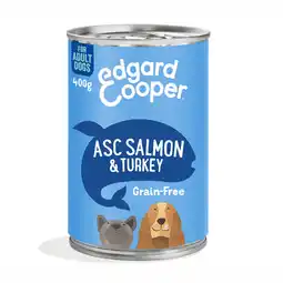 Pets Place Edgard&Cooper Blik Salmon Turkey Adult - Hondenvoer - Zalm Kalkoen 400 g Graanvrij aanbieding