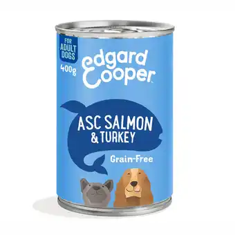 Pets Place Edgard&Cooper Blik Salmon Turkey Adult - Hondenvoer - Zalm Kalkoen 400 g Graanvrij aanbieding
