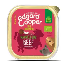 Pets Place Edgard&Cooper Kuipje Bio Beef Adult - Hondenvoer - Rund Kokos Chiazaad 100 g Biologisch aanbieding
