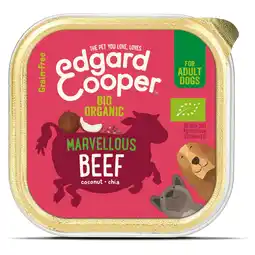 Pets Place Edgard&Cooper Kuipje Bio Beef Adult - Hondenvoer - Rund Kokos Chiazaad 100 g Biologisch aanbieding