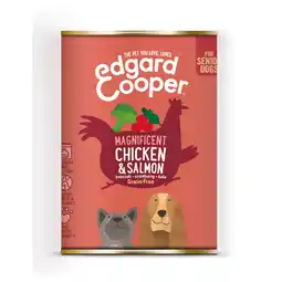 Pets Place Edgard&Cooper Blik Chicken Salmon Senior - Hondenvoer - Kip Zalm Broccoli 400 g Graanvrij aanbieding